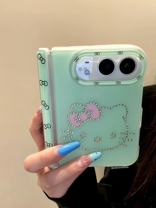 Rhinestone Hello Kitty Cute Kawaii iPhone Duo Case