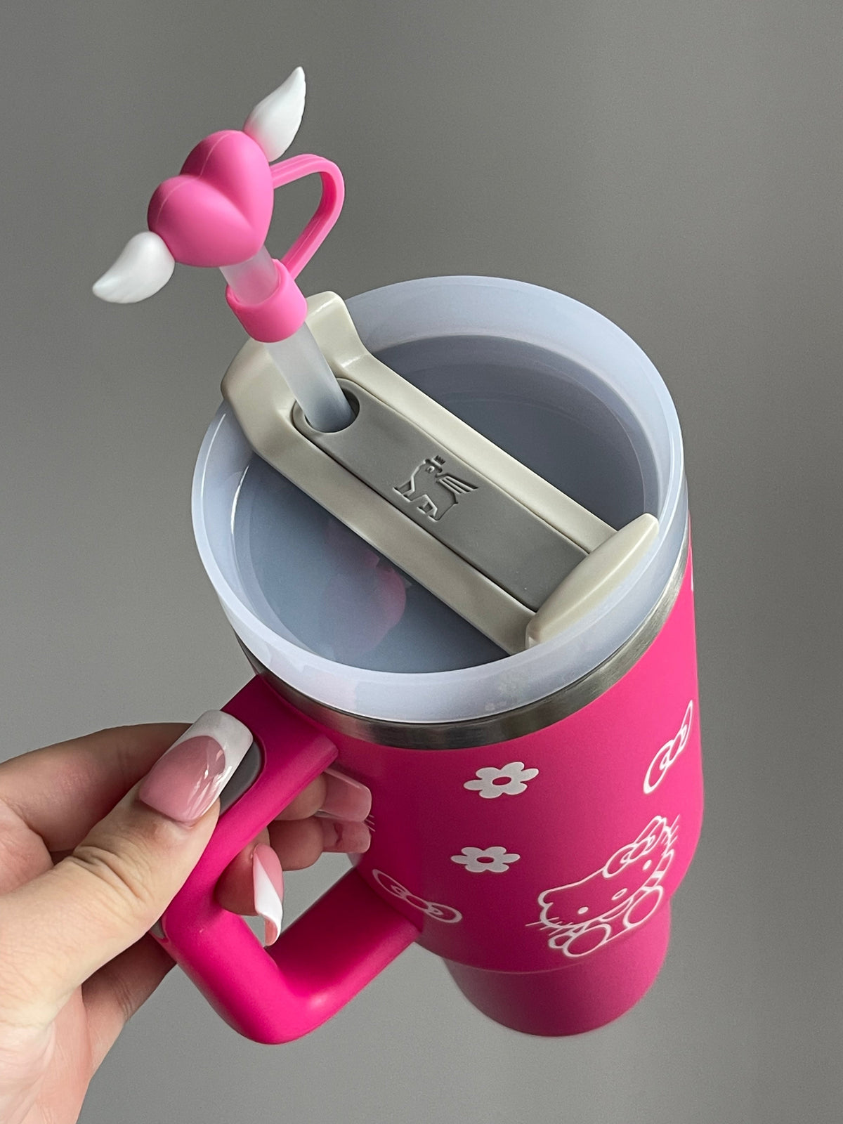 SipSweetie|Hellokitty In-Car Insulated Cup 1200 ml Tumbler with Handle Stainless Steel Insulated Cup with Lid #0025