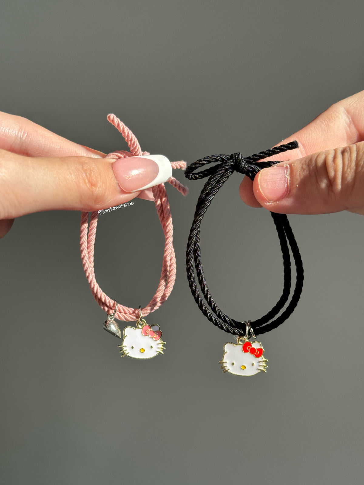 Hellokitty 2 Pcs Magnetic Couples Bracelets Adjustable Bracelets