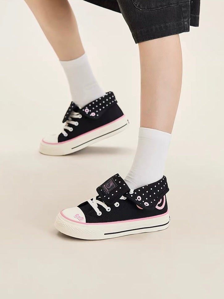 Hellokitty Foldable Hightop Canvas Tops Lace-Up Women's Shoes