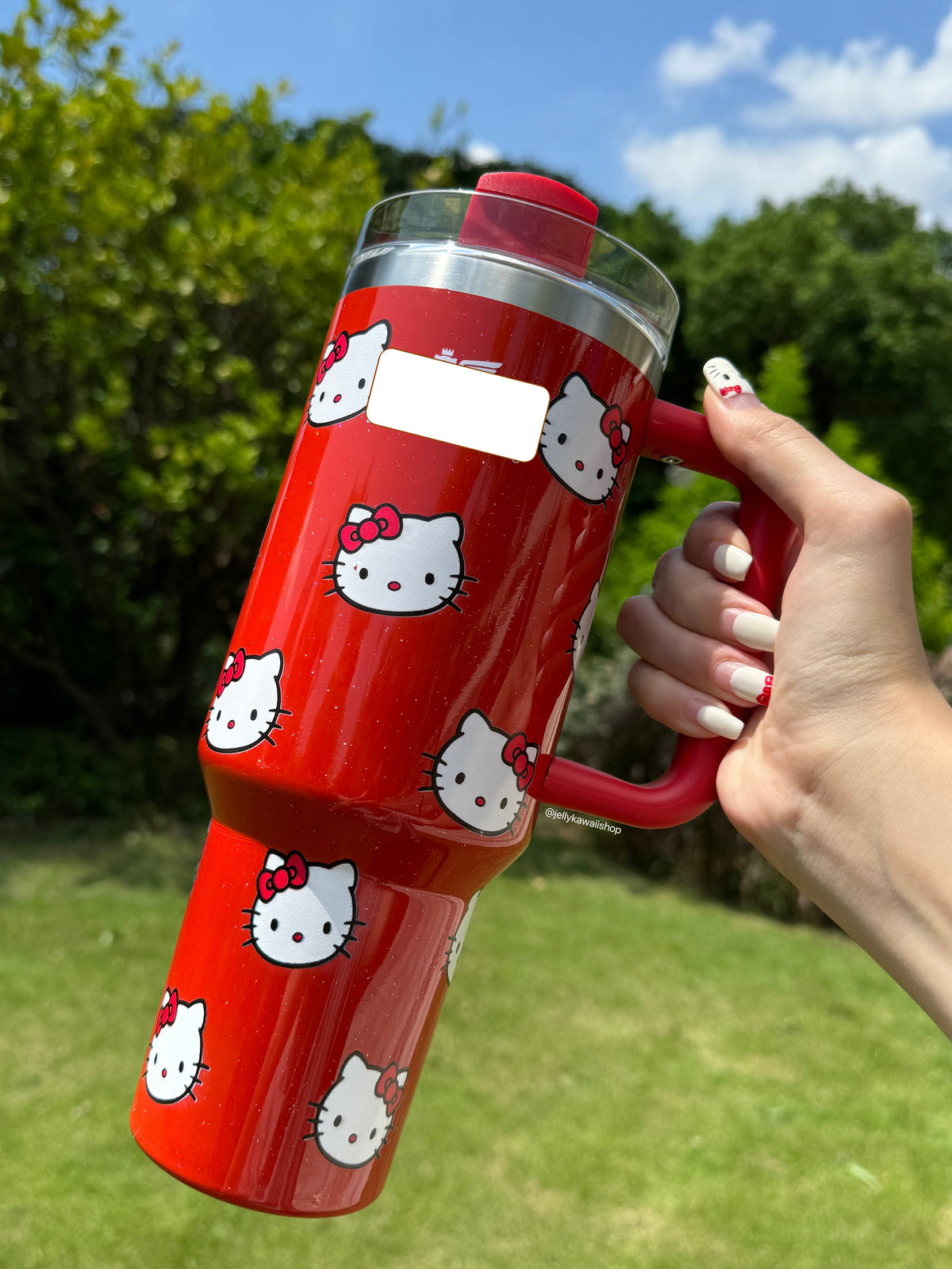 HelloKitty In-Car Insulated Cup 1200 ml Tumbler with Handle