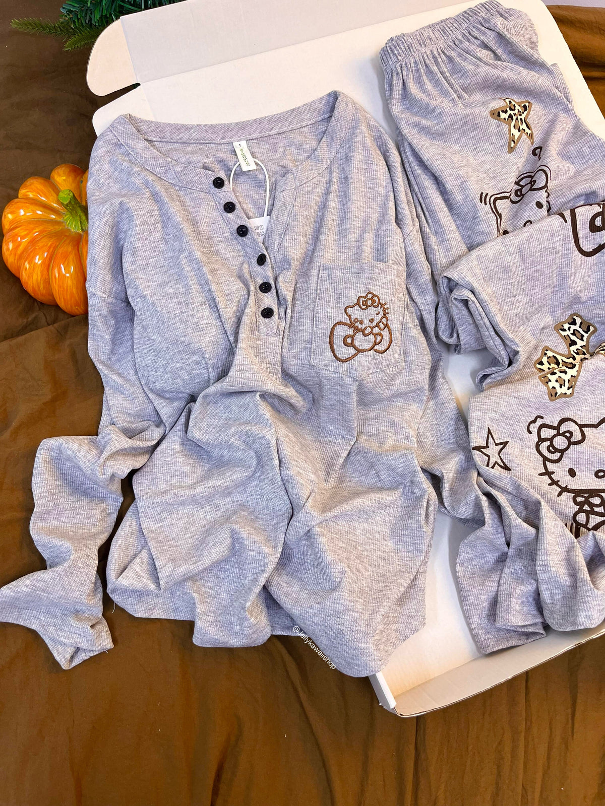 Hello Kitty Long-Sleeve Pajamas Casual Sets