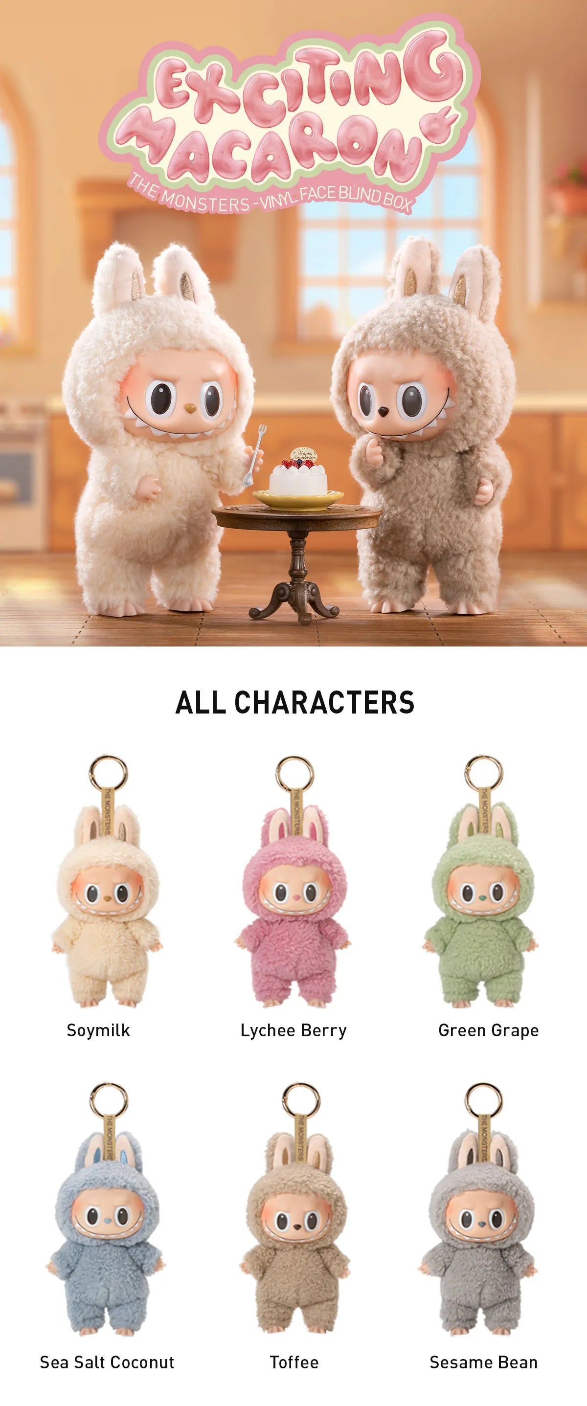 Labubu THE MONSTERS  Exciting Macaron Vinyl Face Blind Box