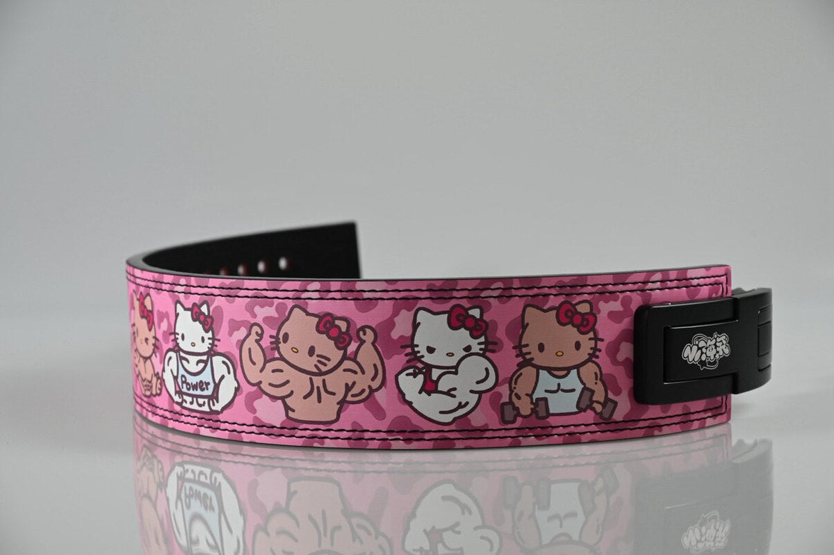 Hello Kitty Weight Lifting Belt Leather Gym Belts Back Support