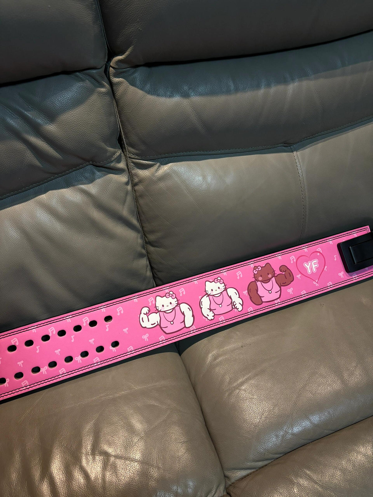 Hello Kitty Weight Lifting Belt Leather Gym Belts Back Support