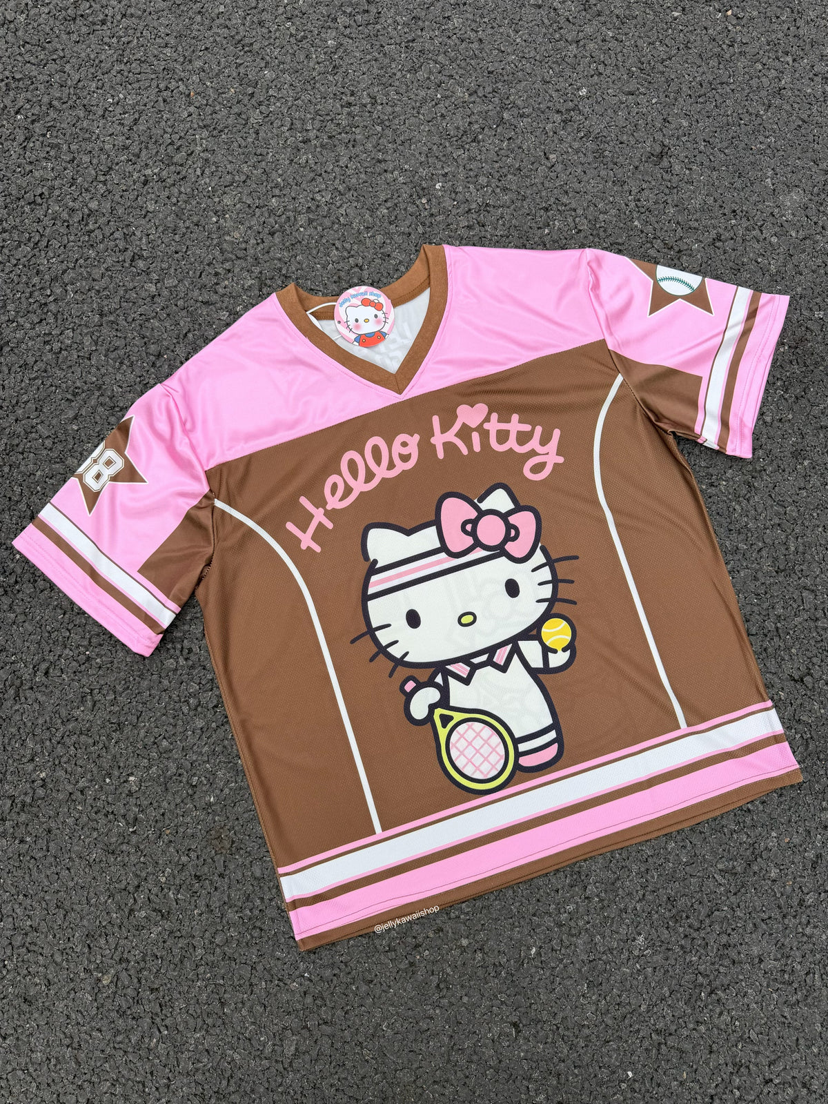 Hellokitty Jersey Shirts Loose T-Shirts