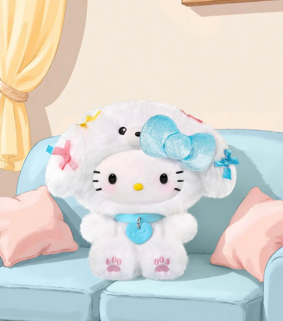 Hello Kitty Puppy Party Series Plush Keychain Blind Box