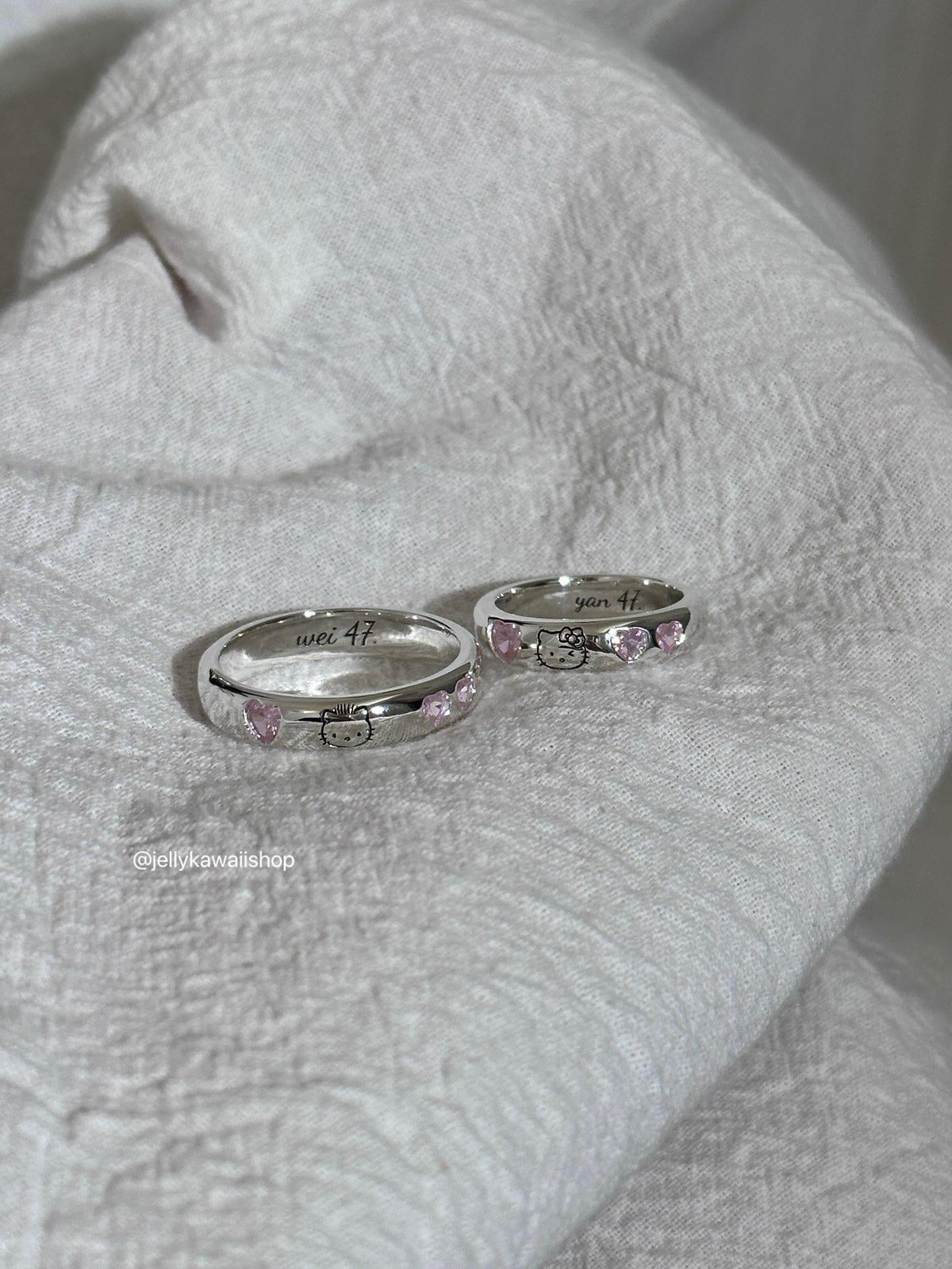 Hello Kitty & Daniel Couple's Adjustable Open Rings