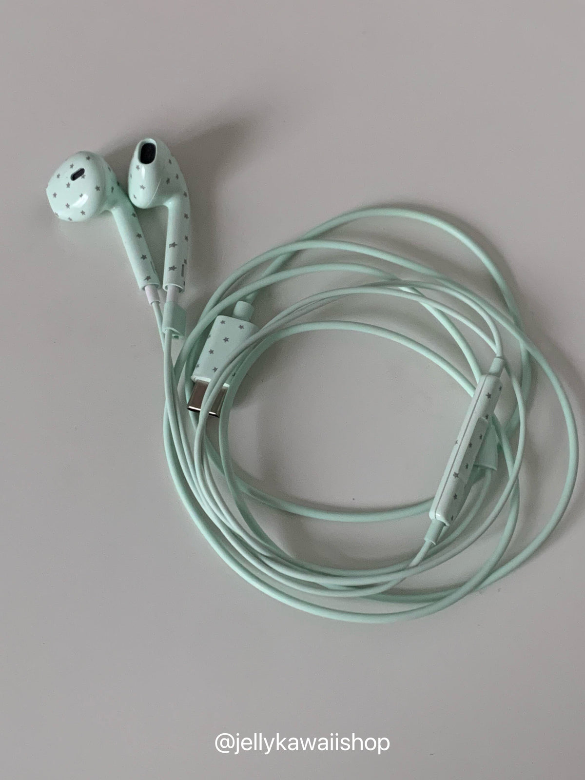 Polka-dot Coloured Wired Earbuds with Microphone in-Ear Headphones