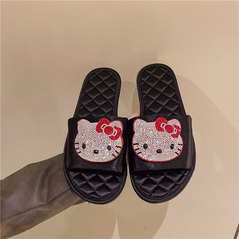 Sparkling Hellokitty Sandals Slippers