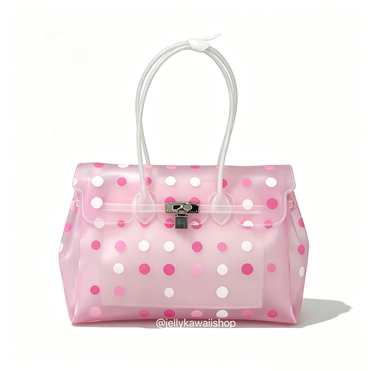 Girly Polka Dots Jelly Tote Shoulder Bag