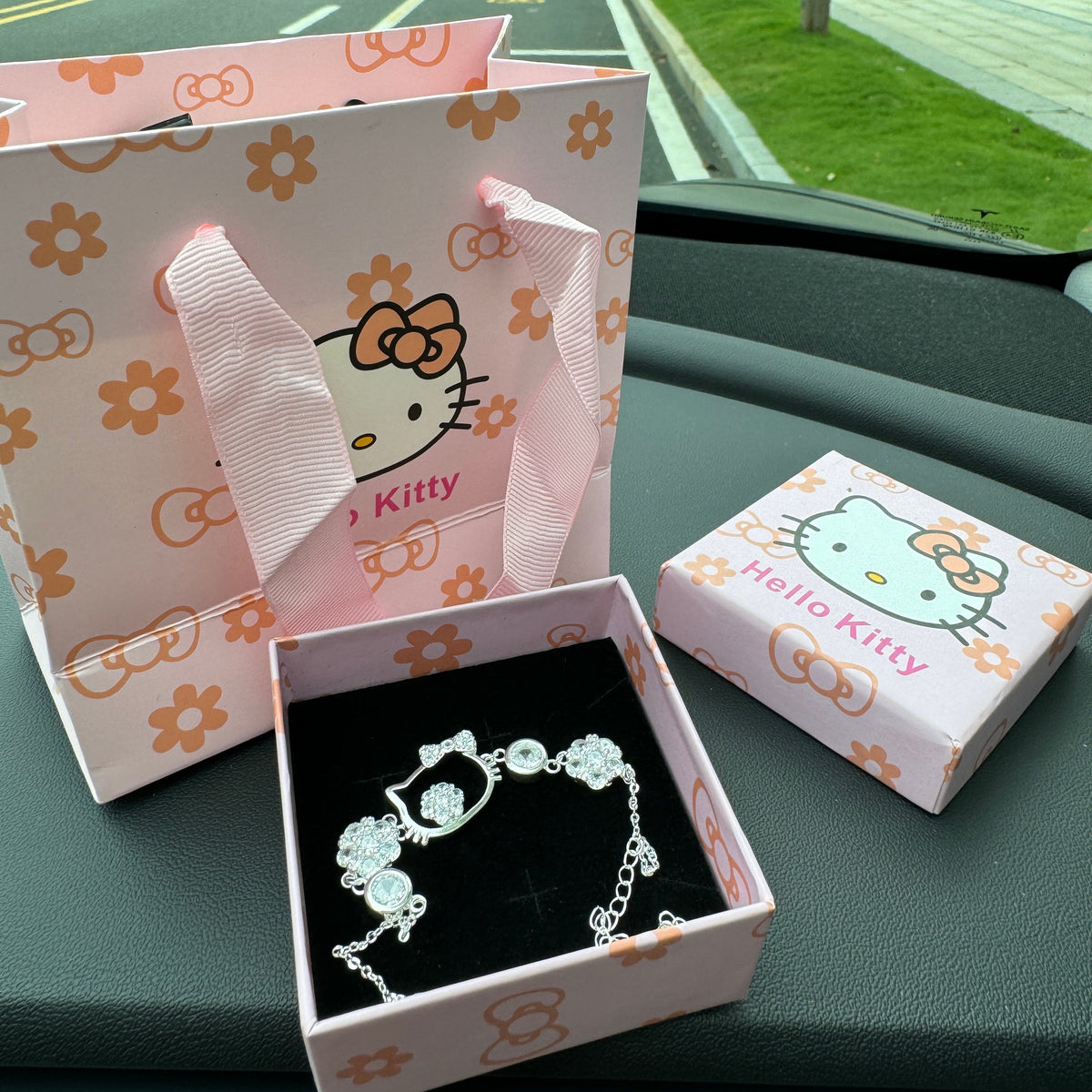 Hellokitty Sterling Silver Cute Bracelet