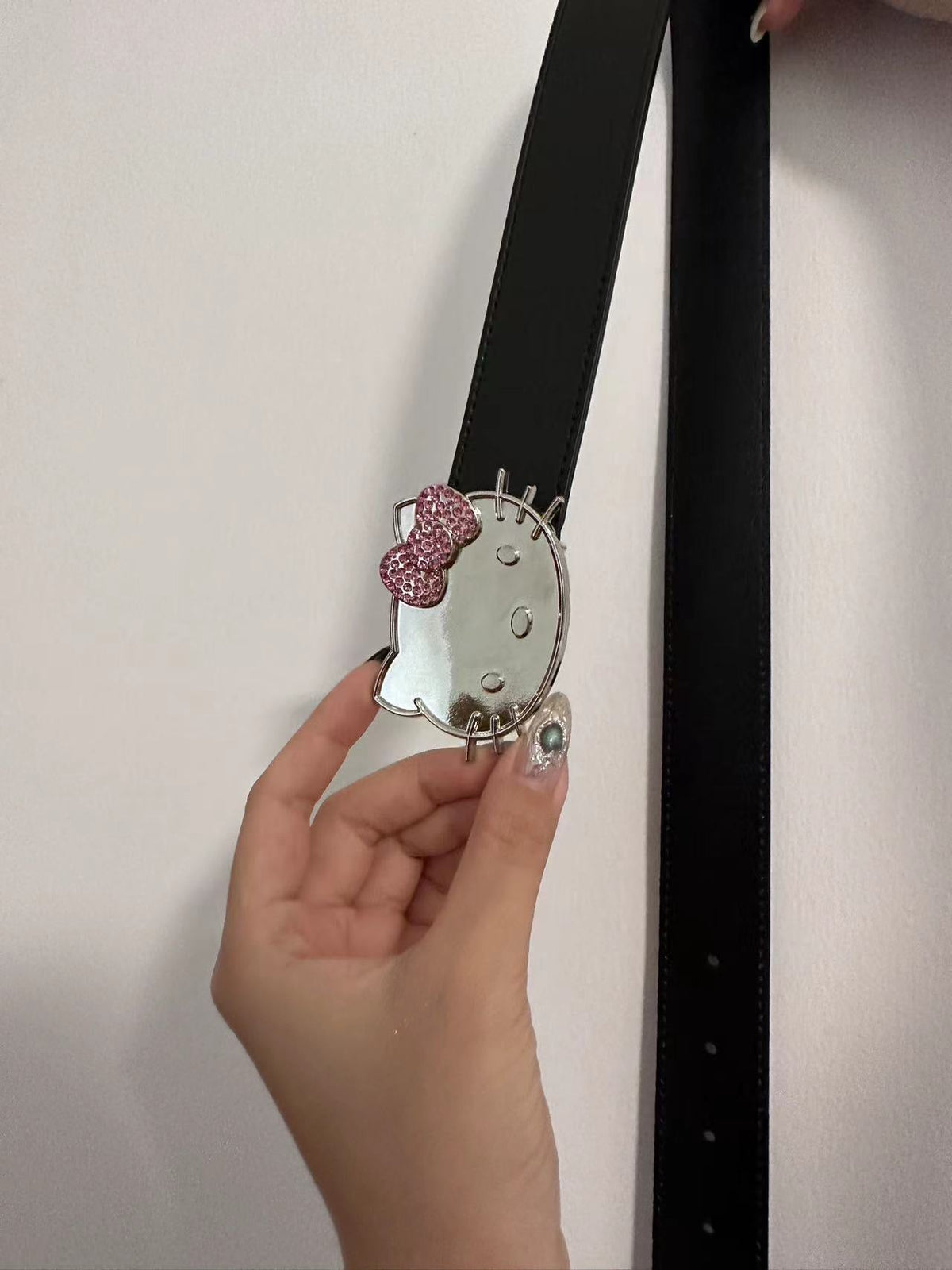 Hellokitty Rhinestone Belt Y2k Belt Cowgirl Leather Belt