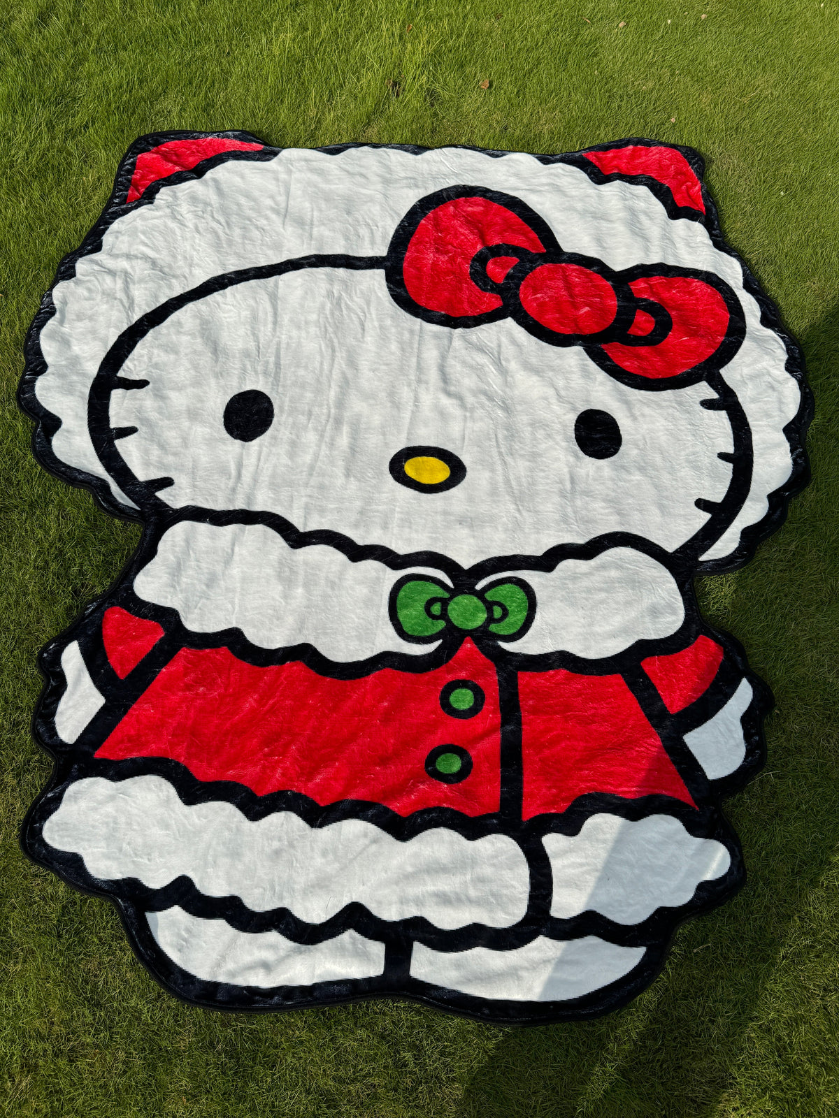 KT Shape Christmas Blanket Flannel Throw Blanket Cute Blanket Lightweight Soft Cozy for Bed Kids Adult Womens Gifts for Christmas |Thicker Version