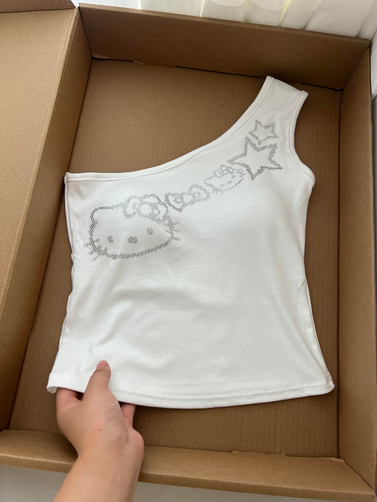 Hellokitty One Shoulder Tank Tops