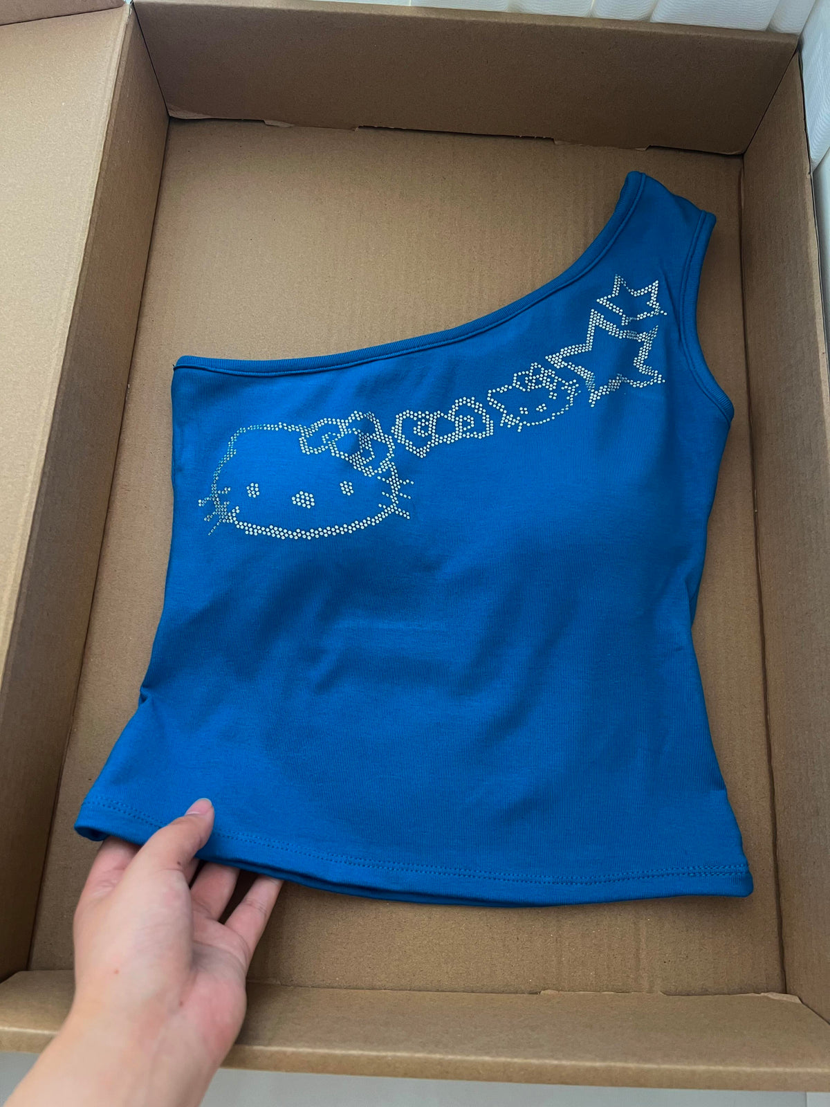 Hellokitty One Shoulder Tank Tops