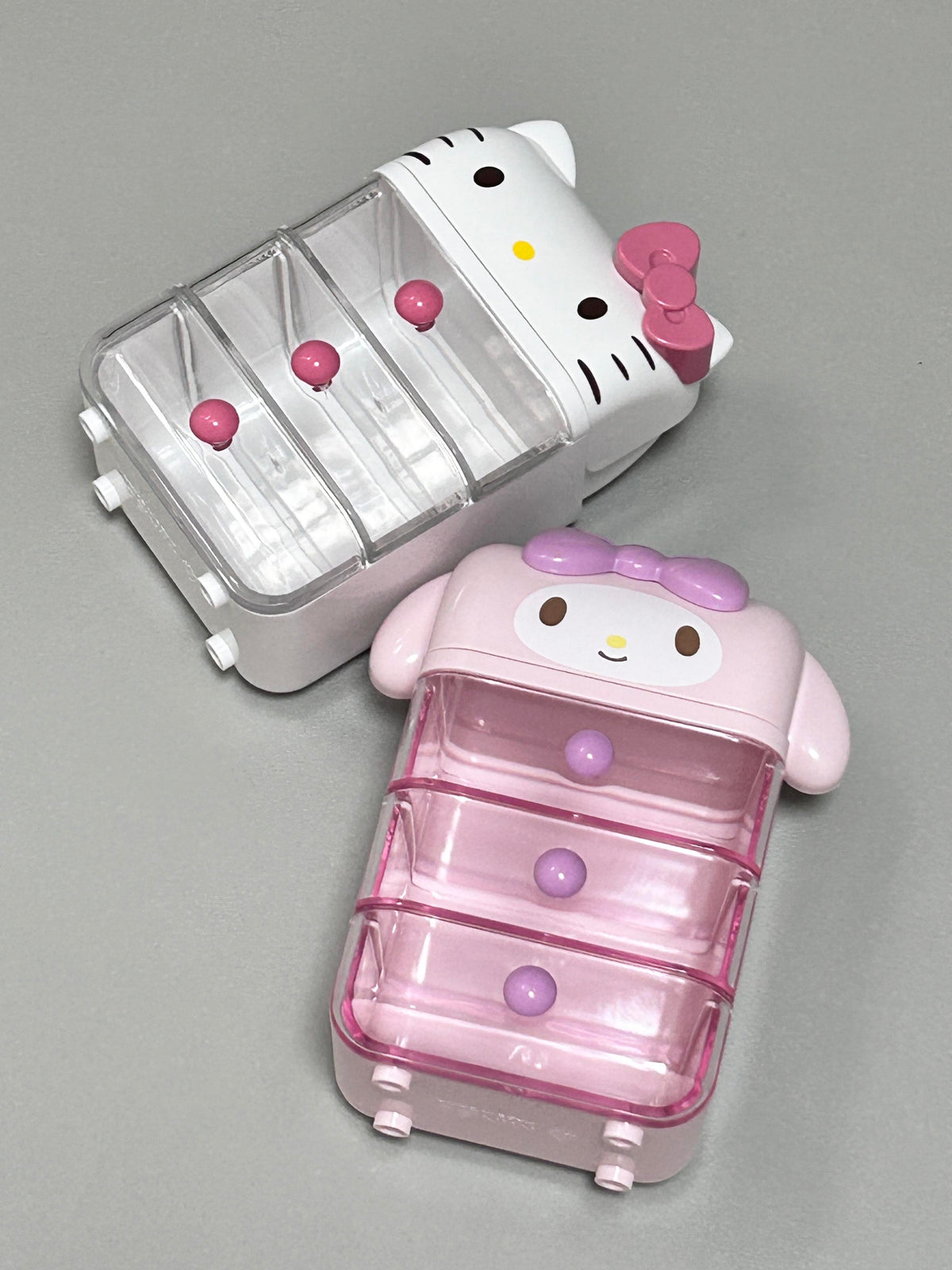 Sanrio Character 3-Drawer Mini Drawer Locker Compact Storage Organization Drawers