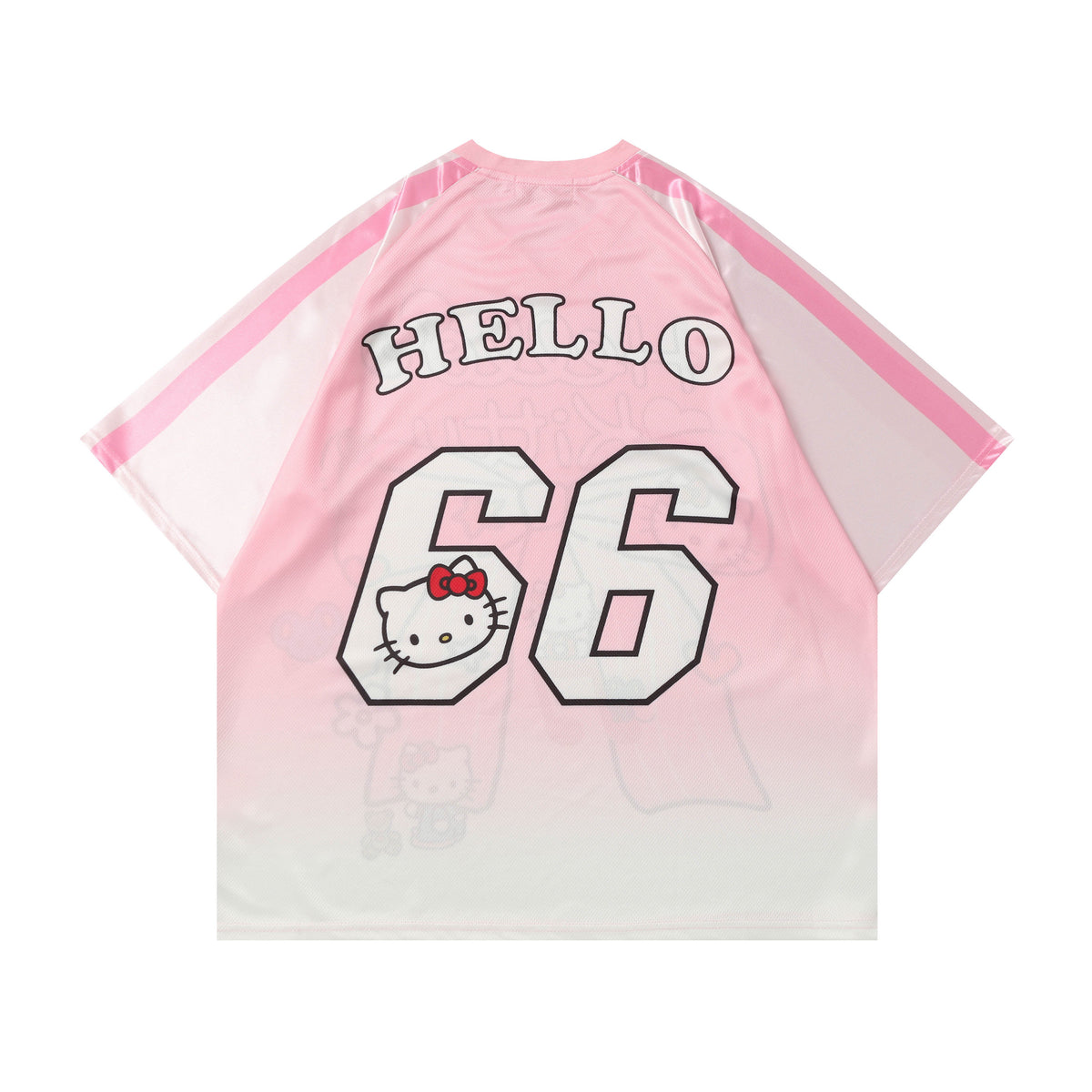 Hellokitty Cute Baseball Jersey Shirts Sports Uniform Summer Loose Short Sleeve Tops T-Shirts