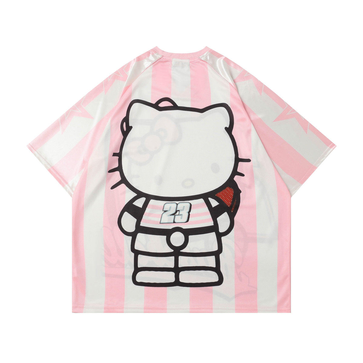 Hellokitty Cute Baseball Jersey Shirts Sports Uniform Summer Loose Short Sleeve Tops T-Shirts