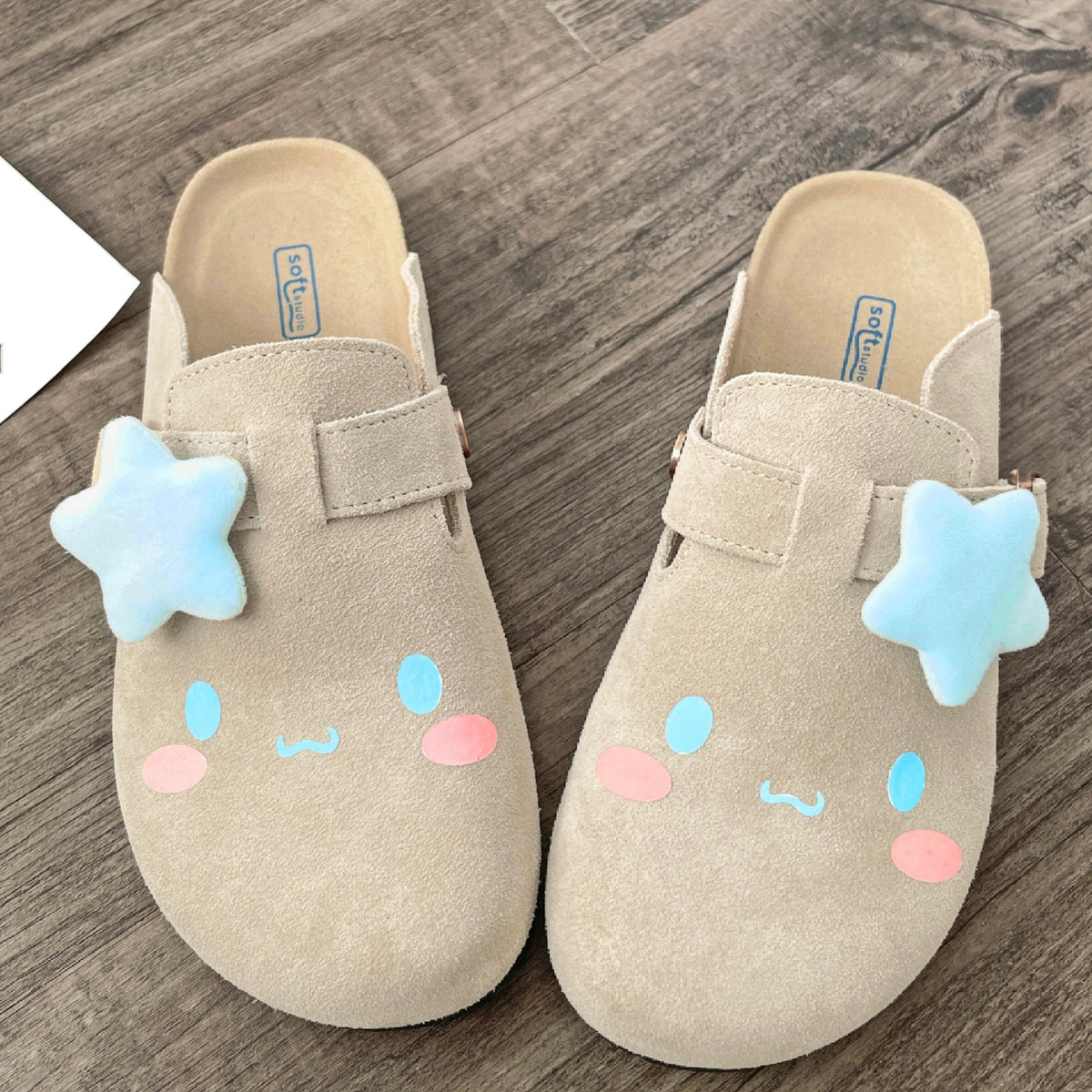 Hellokitty Suede Clogs Potato Shoes with Arch Support