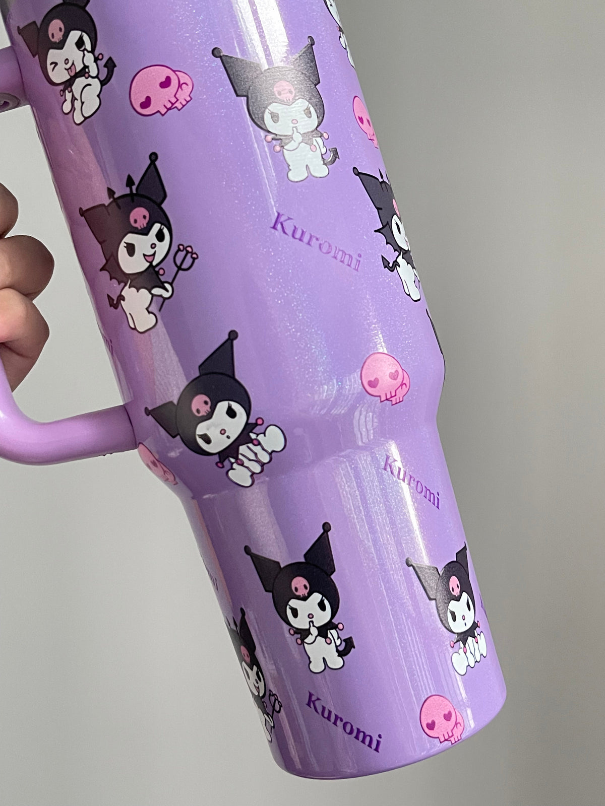SipSweetie｜Kuromi Purple In-Car Insulated Cup 1200 ml Tumbler with Handle Stainless Steel Insulated Cup with Lid #0002