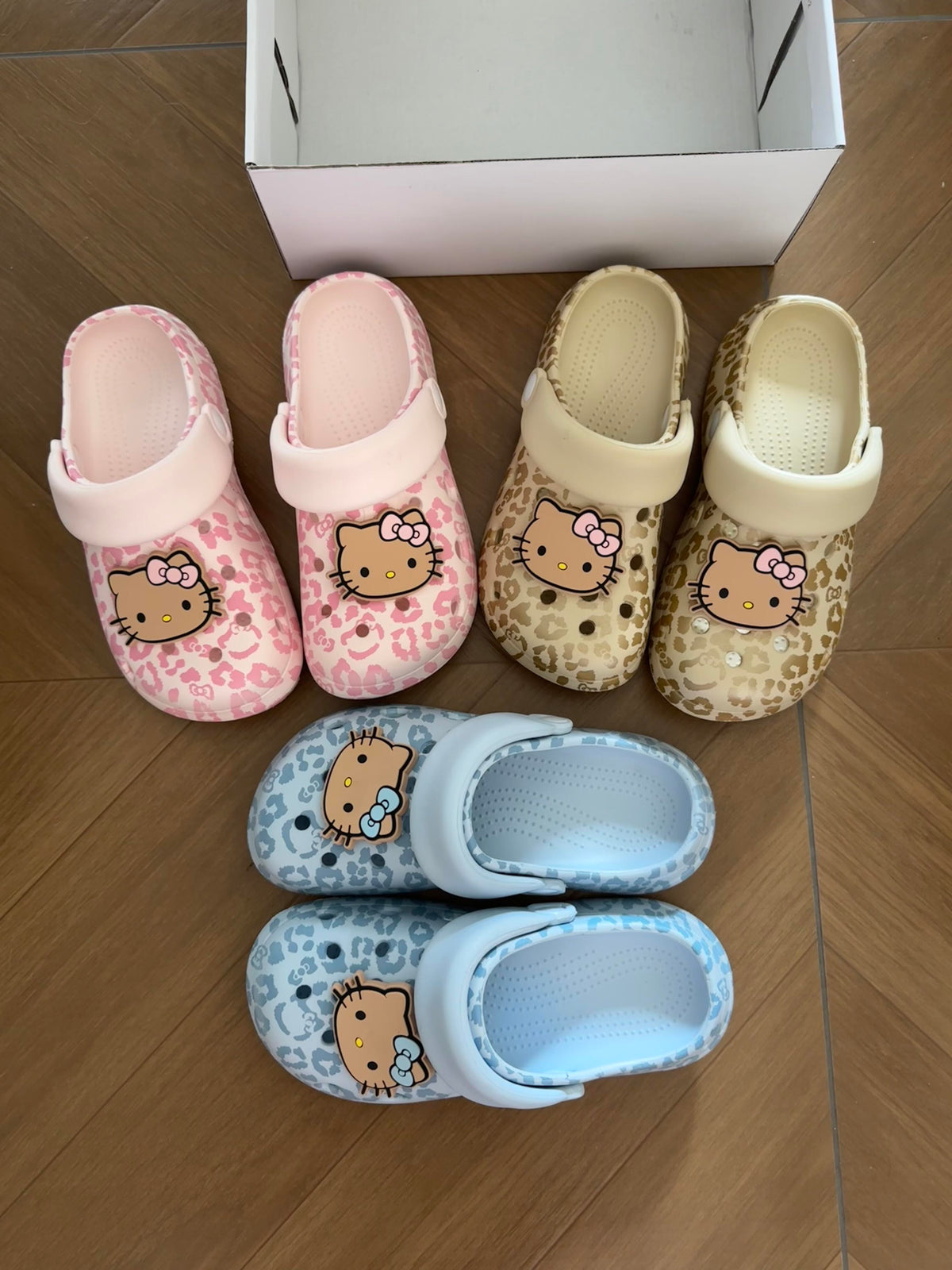 Hello Kitty Leopard Print Platform Clogs Slip Summer Sandals