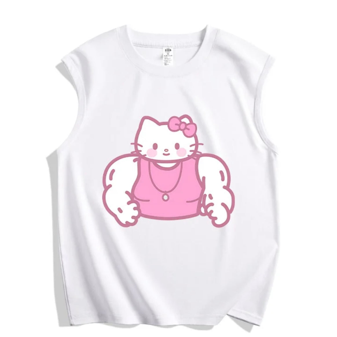 Hellokitty Sleeveless Tank Tops Casual Loose Fit T Shirts