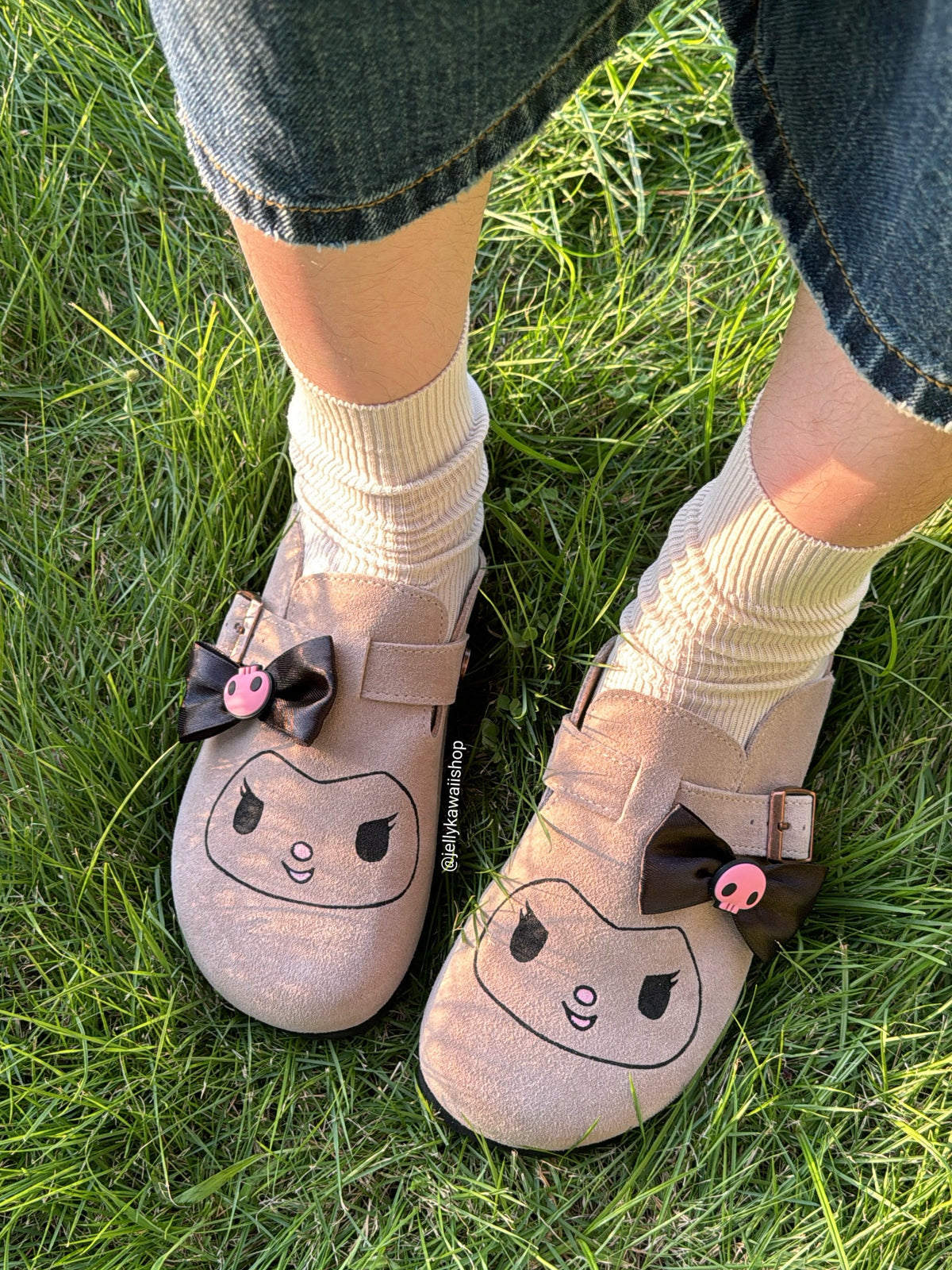 Hellokitty Suede Clogs Potato Shoes with Arch Support