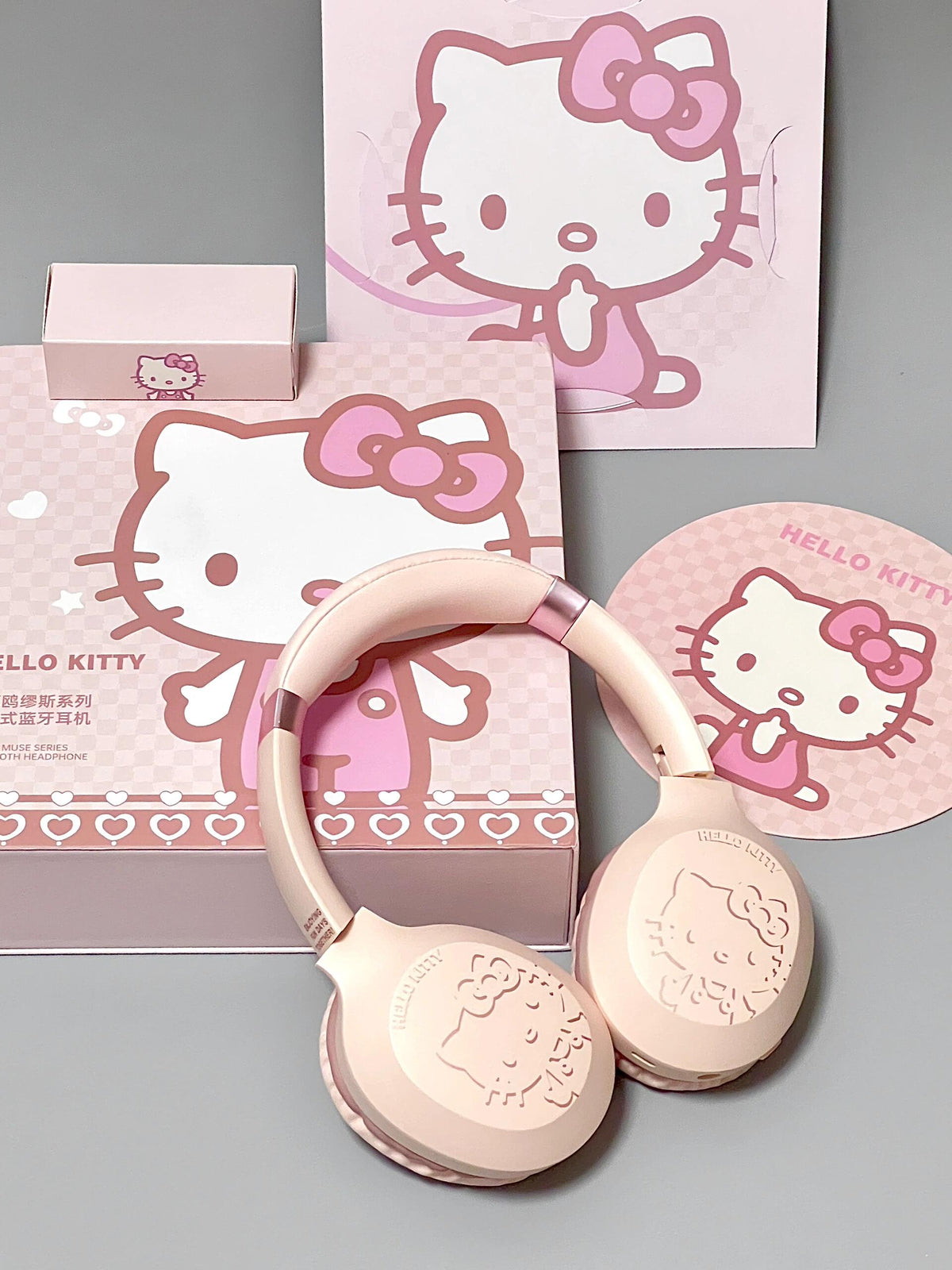 Sanrio Bluetooth Headphones Over Ear, 35H Playtime Retractable Foldable Headphones for Home Office Cellphone PC Ect.