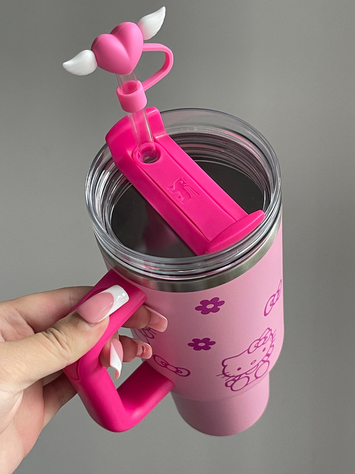 SipSweetie｜Hellokitty In-Car Insulated Cup 1200 ml Tumbler with Handle Stainless Steel Insulated Cup with Lid #0027