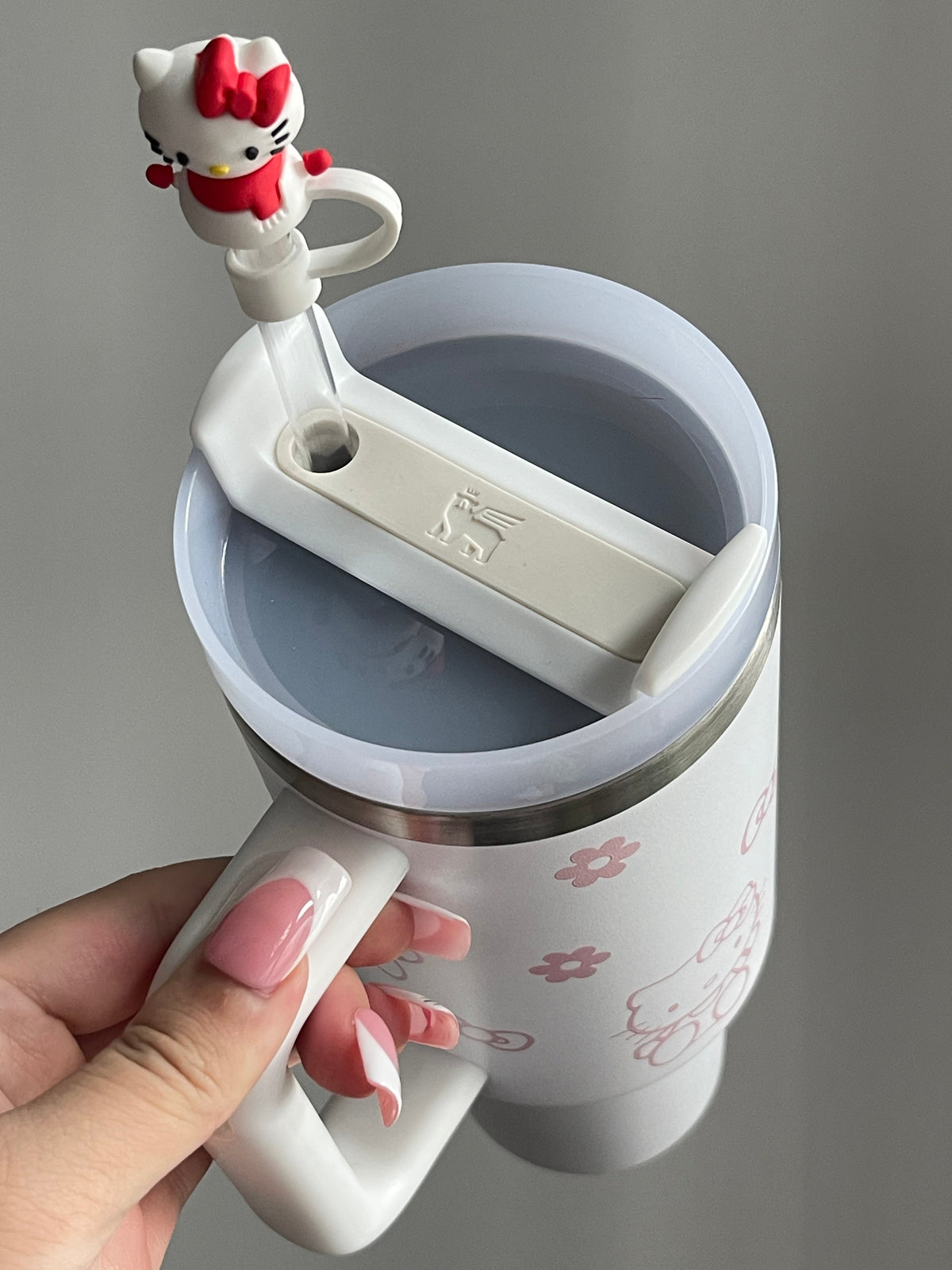 SipSweetie｜Hellokitty In-Car Insulated Cup 1200 ml Tumbler with Handle Stainless Steel Insulated Cup with Lid #0026