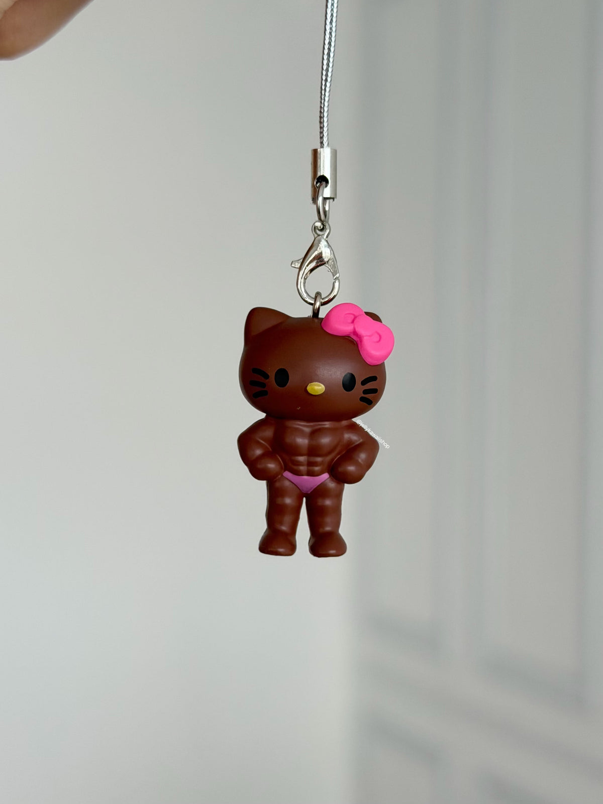 Hello Kitty Muscle Shaped Keychain