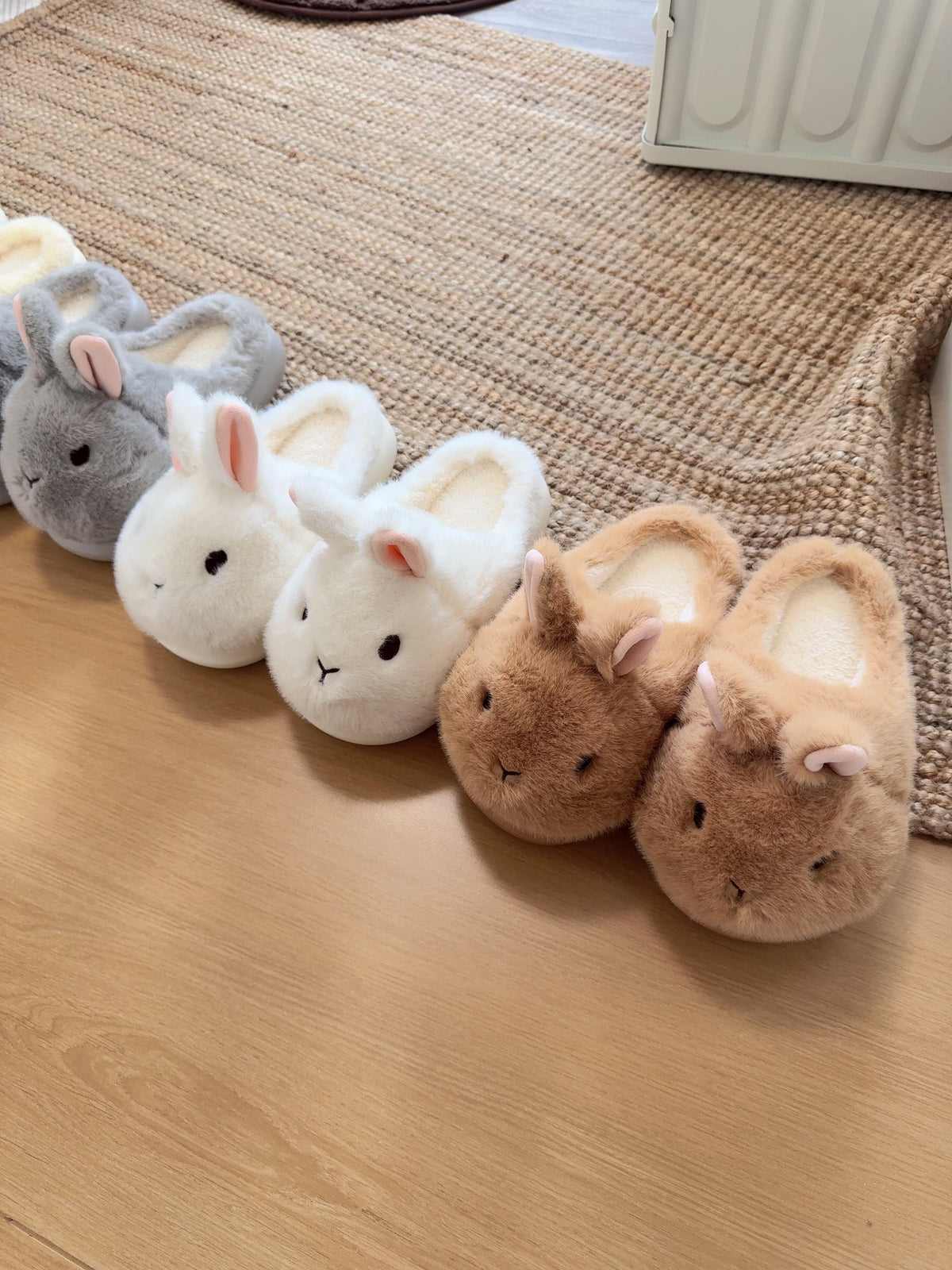 Girly Cute Plush Rabbit Bunny Slippers