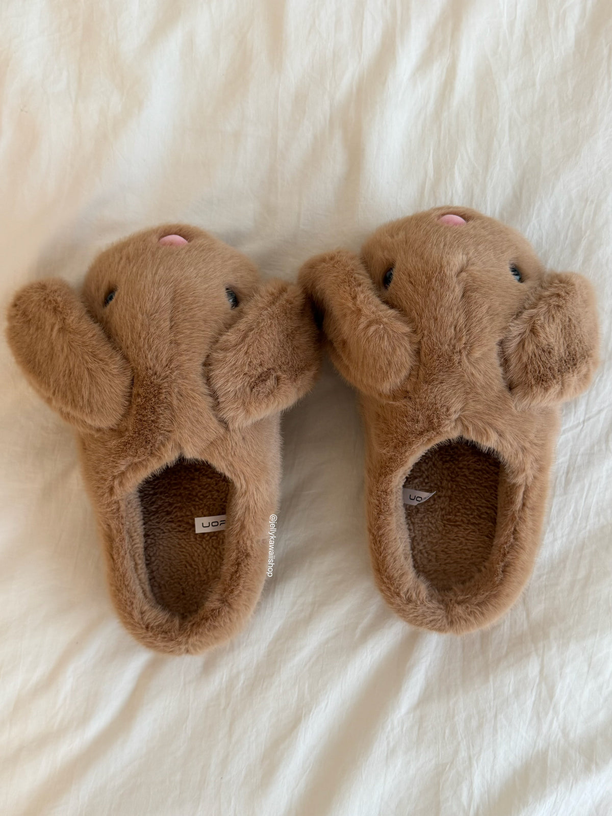 Girly Fuzzy Fluffy Comfy Plush Rabbit Slippers