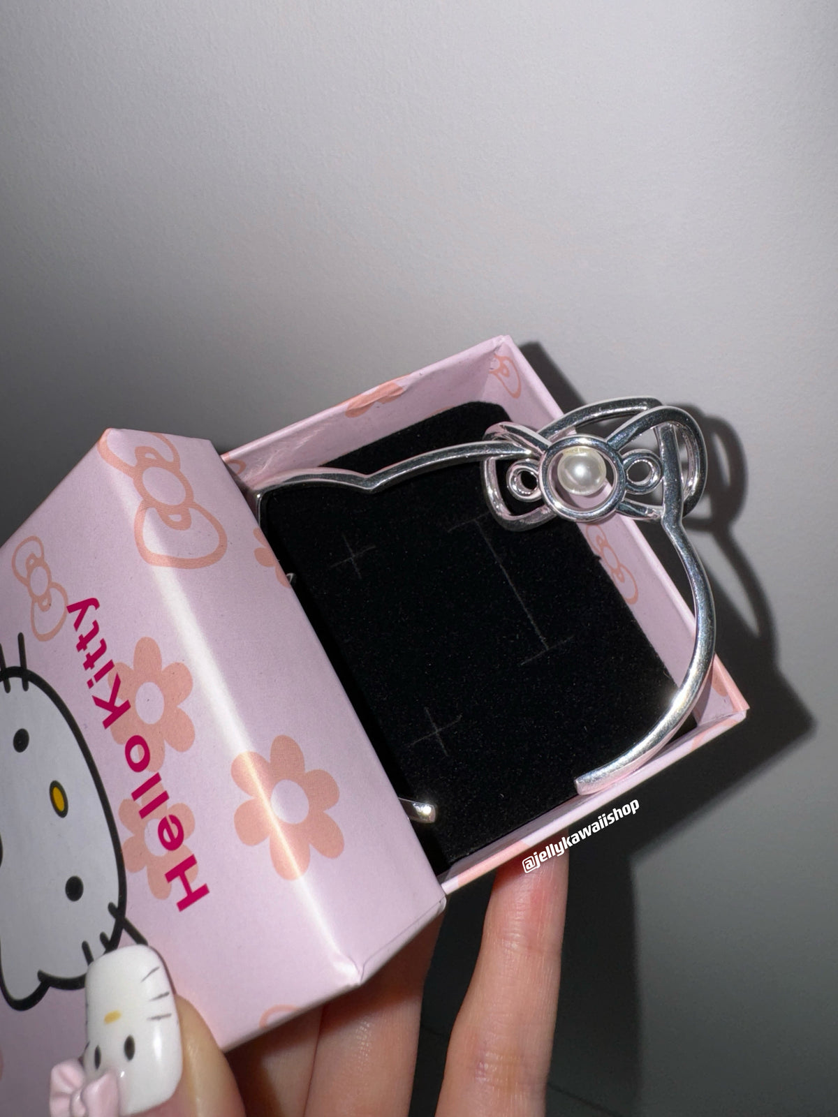 Hellokitty Stainless Steel Bangle Bracelet Cute Jewelry Open Bangle Cuff Bracelets
