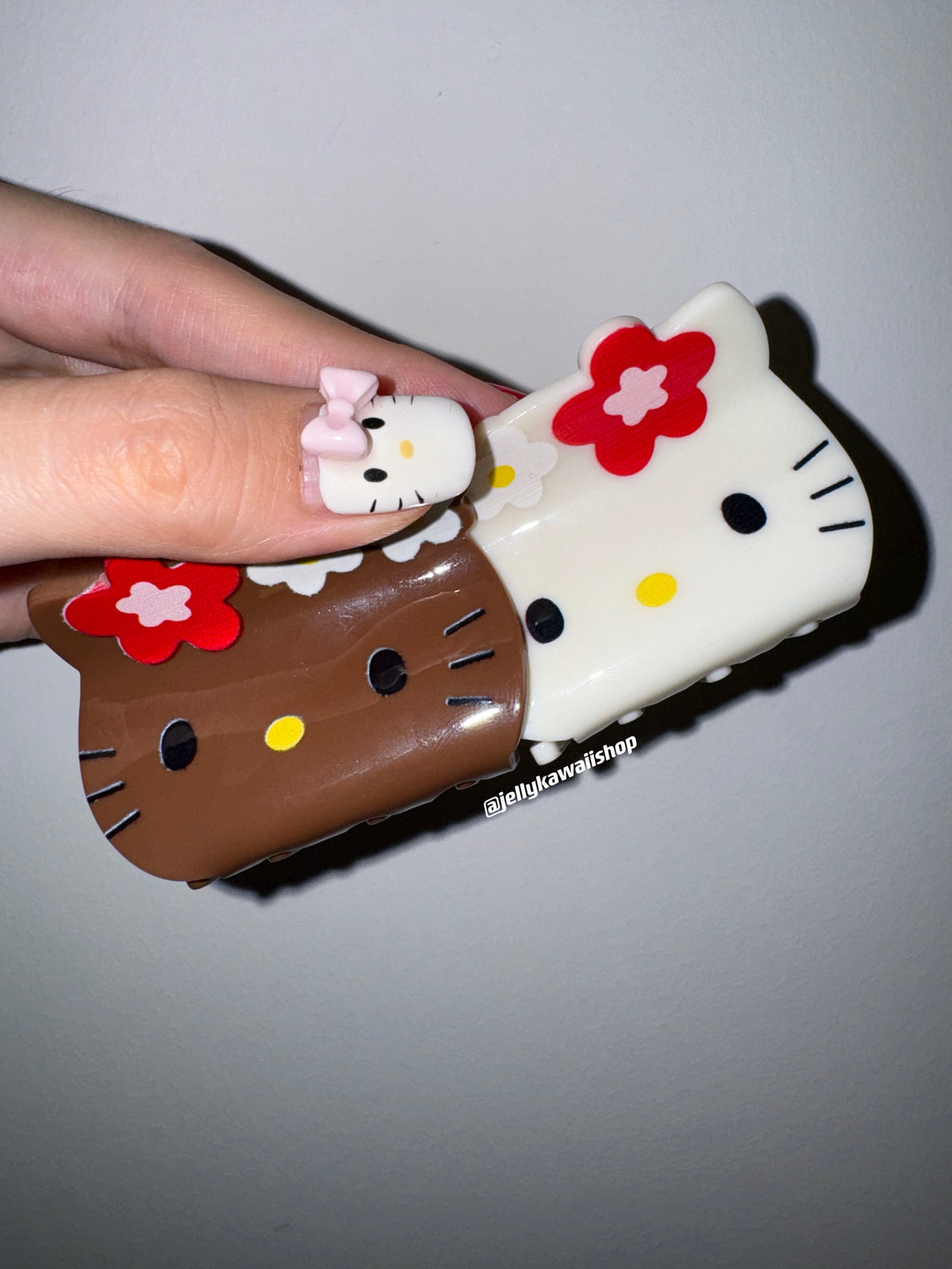 Tan Hellokitty Hair Clip Hair Pin Vance clip Hair Accessories｜2 Count (Pack of 1)