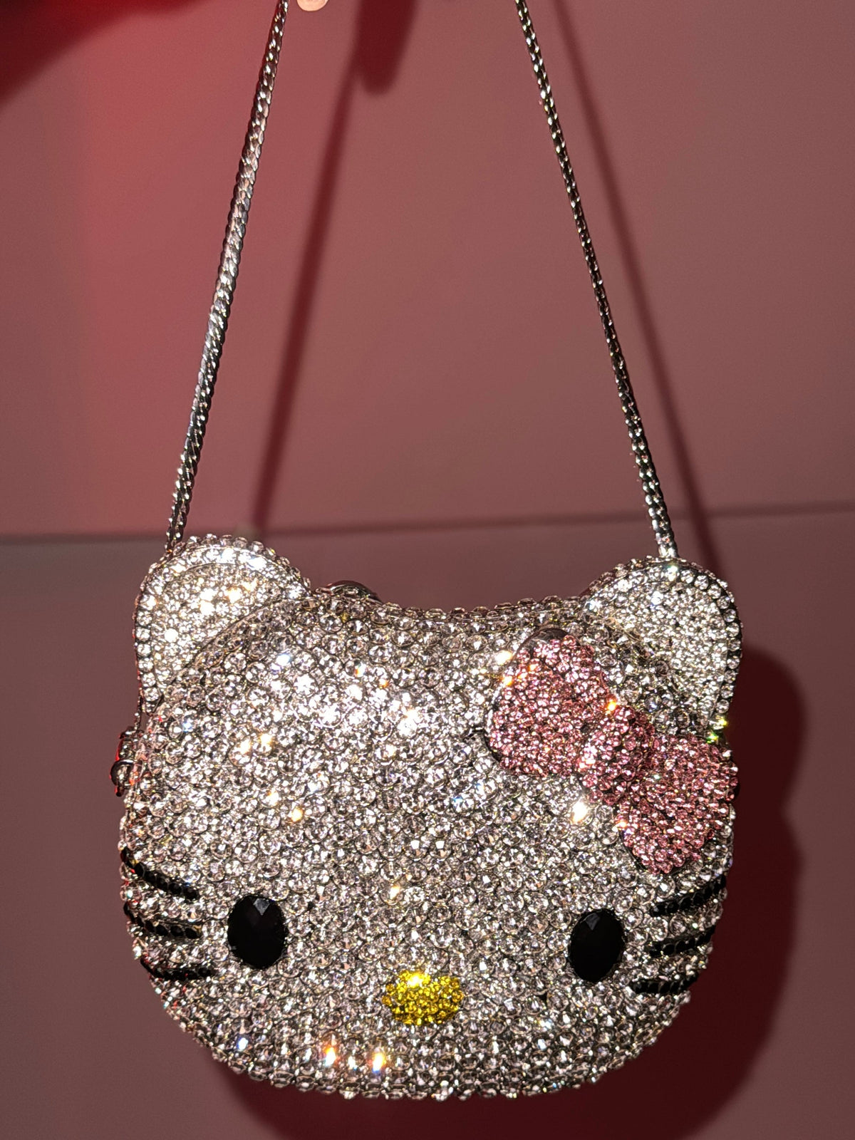 Hellokitty Handmade Rhinestone Purse Bag Clutch Crossbody Handbag Lipstick Bag