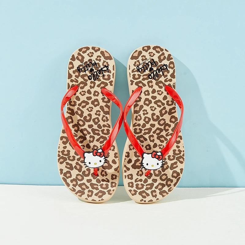 Hellokitty PVC Casual Slim Flip Flop Sandals Shower Shoes
