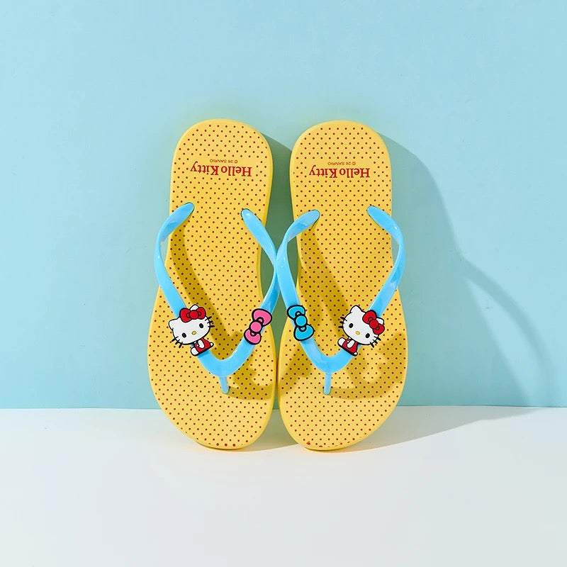 Hellokitty PVC Casual Slim Flip Flop Sandals Shower Shoes