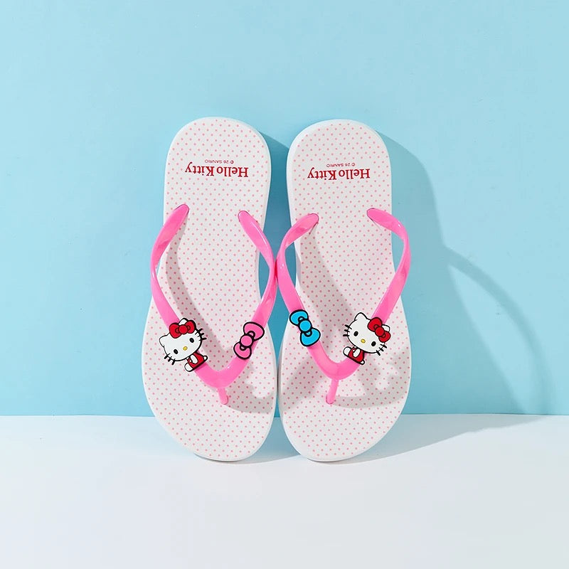 Hellokitty PVC Casual Slim Flip Flop Sandals Shower Shoes