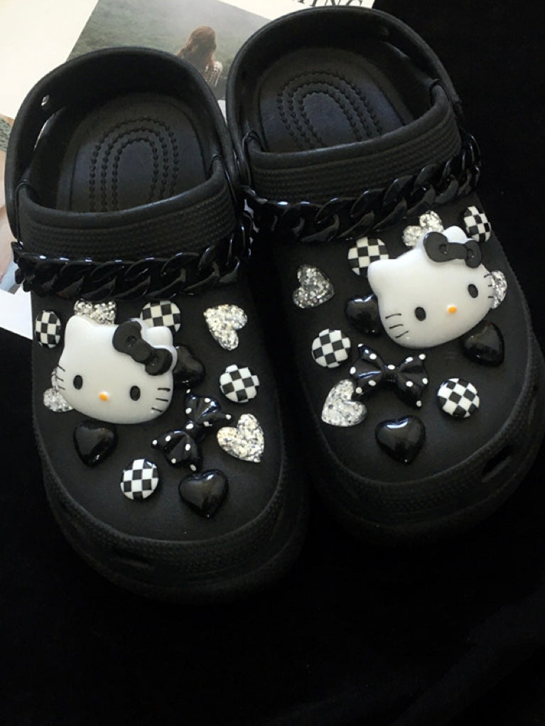 Hellokitty Aesthetic Shoe Decoration Charms (26 PCS + 2 Chains)