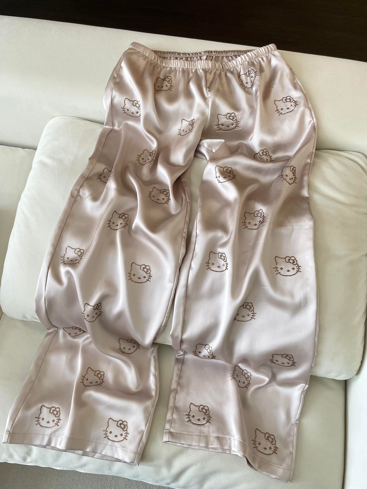 Hellokitty Champagne Satin Pajama Set