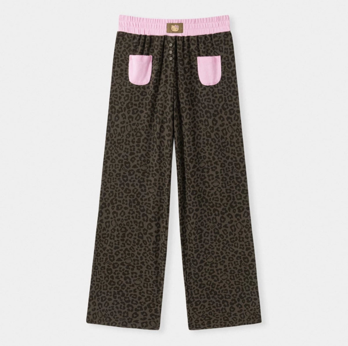 Hellokitty Leopard Print Cotton Pajama Set 2 Piece