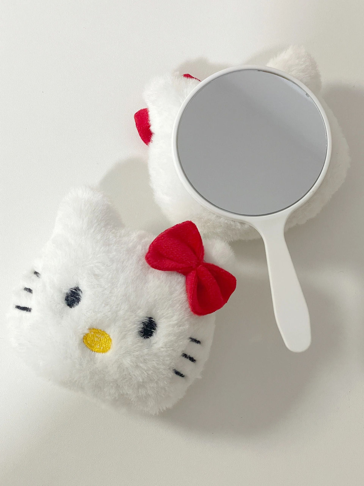 Hellokitty Plush Handheld Mirror, Small Cute Hand Held Mirrors for Girls Makeup travel Personal Cosmetic Mirror 2Pcs