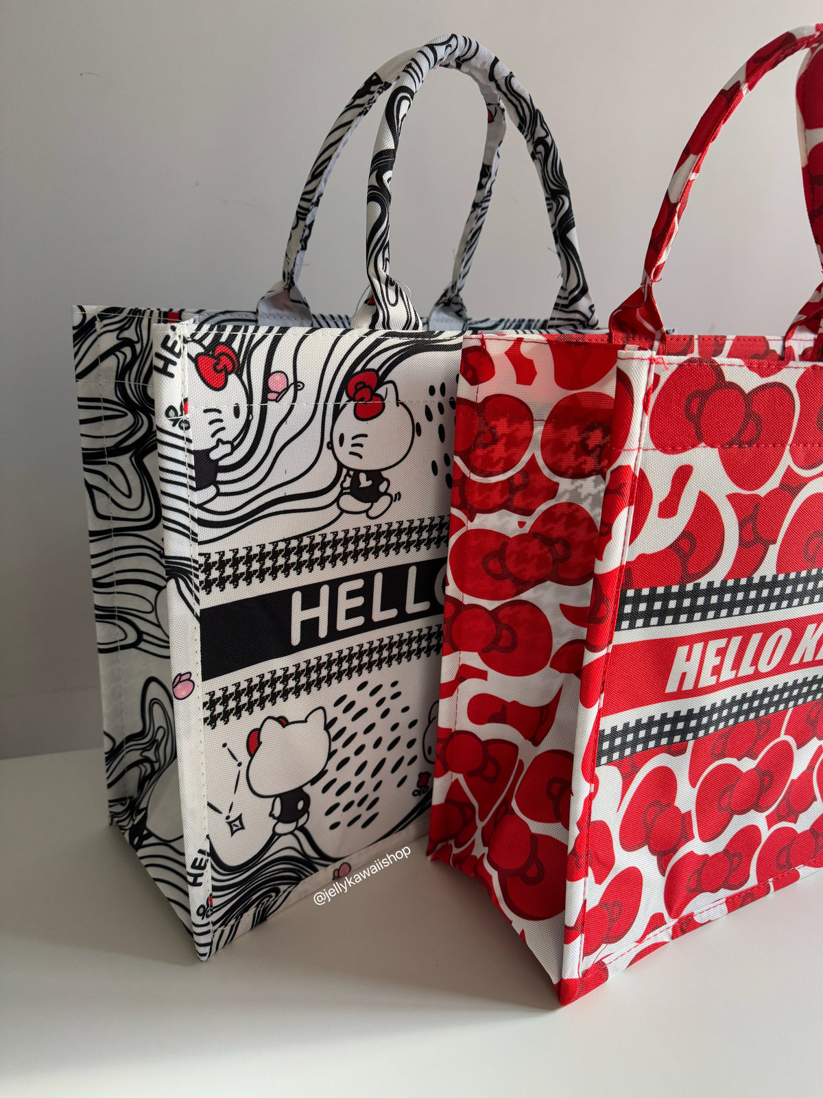 Hellokitty Reusable Grocery Bags, Foldable Shopping Bags for Groceries