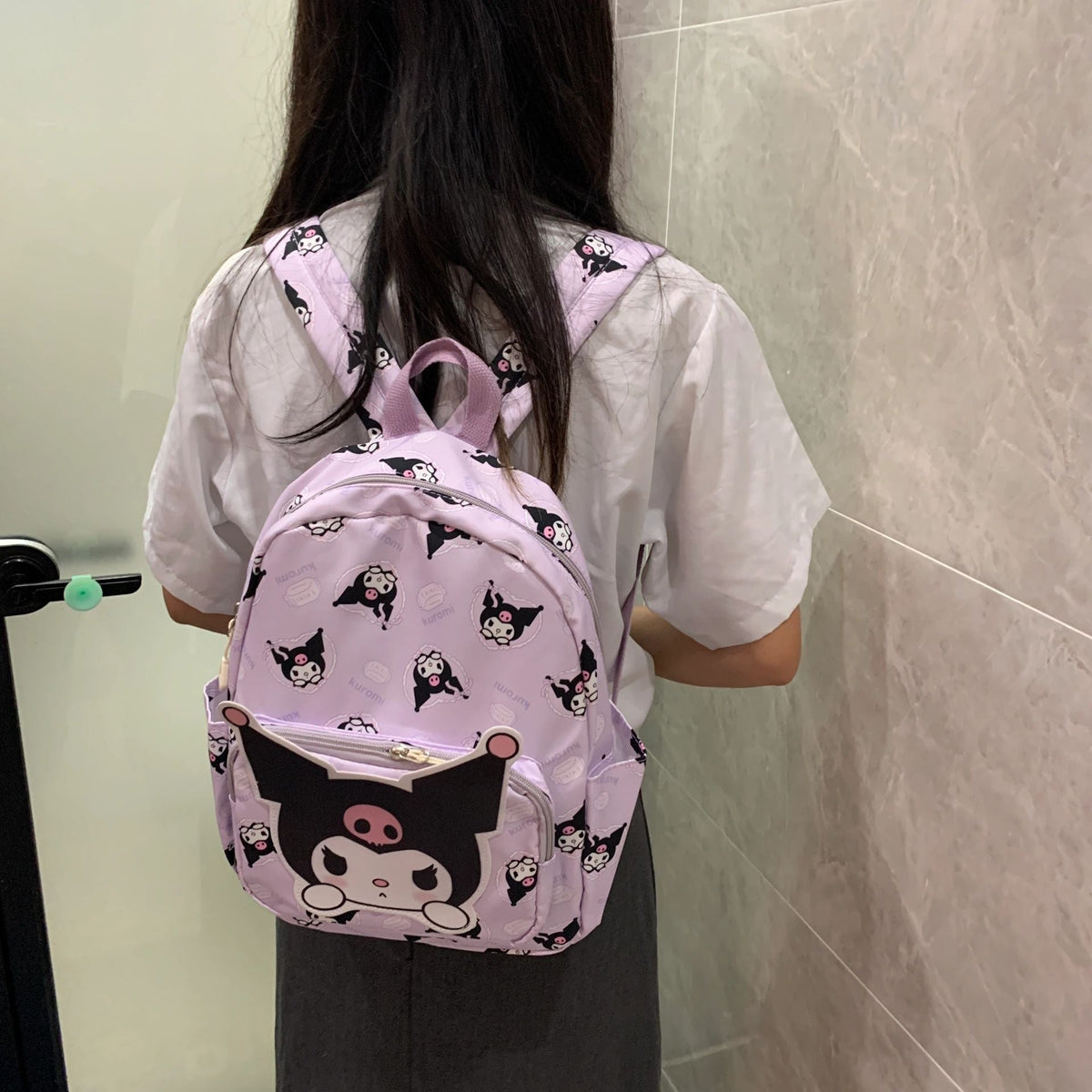 Sanrio Pocket Adult Womens Double Strap Shoulder Bag Purse Backpack
