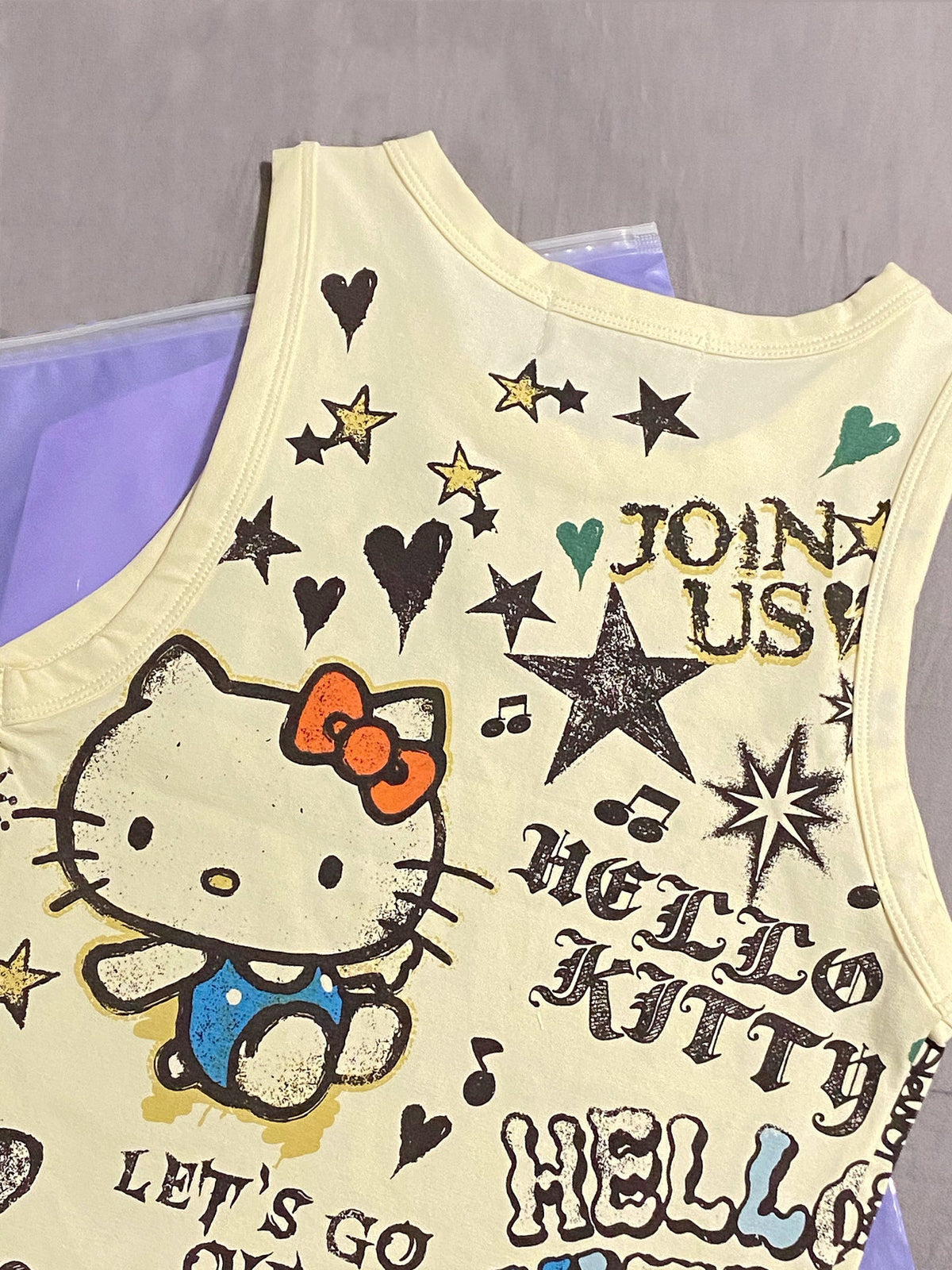 Hellokitty Women’s  Sleeveless Racer Back Tank Tops Halter Neck Crop Tops