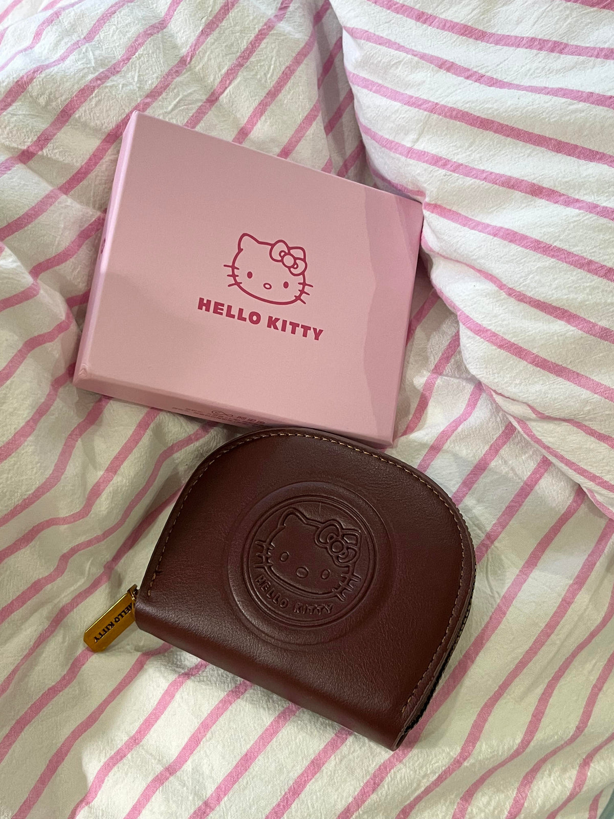 Hellokitty Zipper Card Holder PU Leather Purse Organizer Credit Card Holde (gift box packaging)