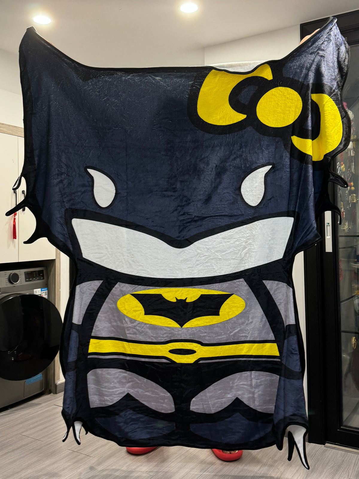 KT x Batman Shape Blanket Flannel Throw Blanket