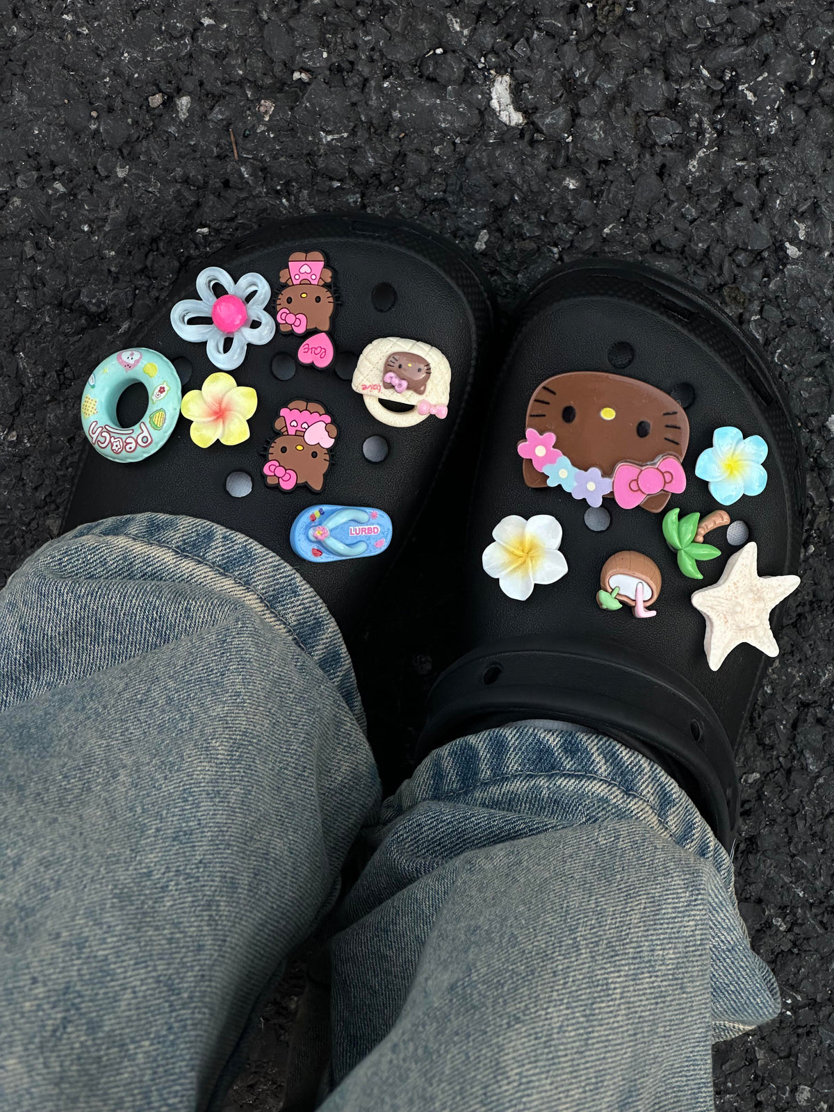 Tan Hellokitty Charms Pack Pins Shoe Decoration Croc Accessories